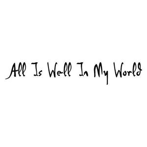 "All Is Well In My World" Manifestation Tattoo 2-Pack
