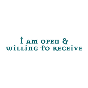 "I Am Open and Willing to Receive" Manifestation Tattoo 2-Pack