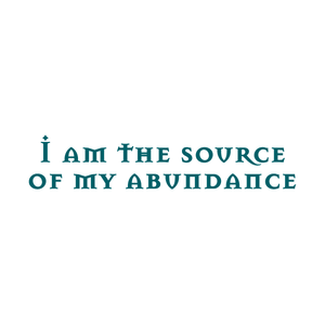 "I Am The Source of My Abundance" Manifestation Tattoo 2-Pack
