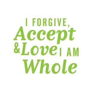 "I Forgive Accept & Love I Am Whole" Manifestation Tattoo 2-Pack