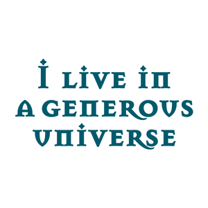 "I Live In A Generous Universe" Manifestation Tattoo 2-Pack