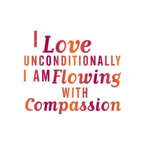 "I Love Unconditionally I Am Flowing with Compassion" Manifestation Tattoo 2-Pack