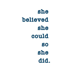 "She Believed She Could So She Did" Manifestation Tattoo 2-Pack