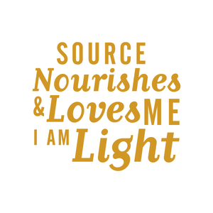"Source Nourishes and Loves Me I Am Light" Manifestation Tattoo 2-Pack